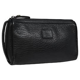 Autre Marque-Burberrys Clutch Bag Leather Black Auth bs23604-Black
