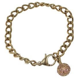 CHANEL Steinarmband Metall Gold CC Auth bs23590 Golden
