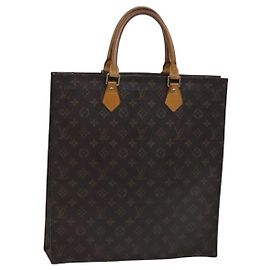 LOUIS VUITTON Monogram Sac Plat Handtasche M51140 LV Auth BD912 Monogramm