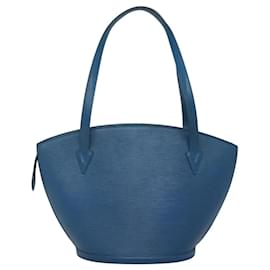 Louis Vuitton-LOUIS VUITTON Epi Saint Jacques Shopping Shoulder Bag Blue M52275 LV Auth BA771-Blue