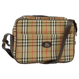 Autre Marque Burberrys Nova Check Business Bag Canvas Beige Auth ep7983 Beige