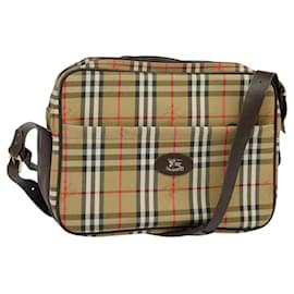 Autre Marque-Burberrys Nova Check Business Bag Canvas Beige Auth ep7983-Beige