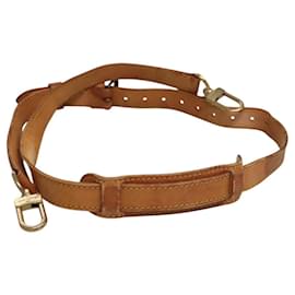 Louis Vuitton-LOUIS VUITTON Adjustable Shoulder Strap Leather 36.6""-44.1"" Beige Auth EC522-Beige