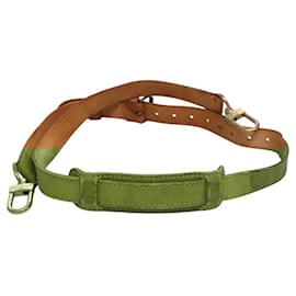 Louis Vuitton-LOUIS VUITTON Adjustable Shoulder Strap Leather 36.6""-44.1"" Beige Auth EC522-Beige