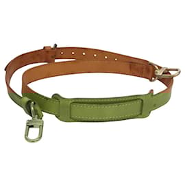 Louis Vuitton-LOUIS VUITTON Adjustable Shoulder Strap Leather 35.4""-42.9"" Beige Auth EC734-Beige