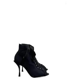 Dolce & Gabbana-DOLCE & GABBANA Ankle boots T.EU 38 Cloth-Black
