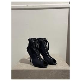 Dolce & Gabbana-DOLCE & GABBANA Ankle boots T.EU 38 Cloth-Black