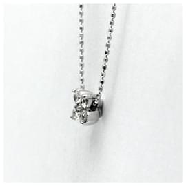 Autre Marque-Ponte Vecchio Flower Motif Diamond Necklace-Silvery