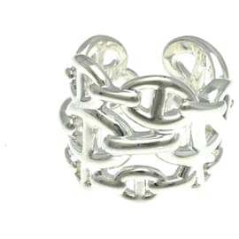 Hermès-Hermes Chaine d'Ancre Band Ring-Silvery