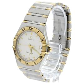 Omega-Omega Constellation 18K Gold Steel Quartz Men's Watch-Other
