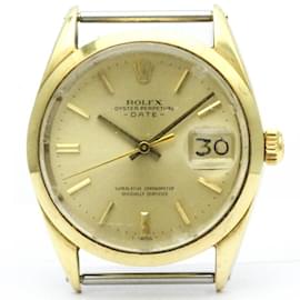 Rolex-Vintage Rolex Oyster Perpetual Date Gold Plated Watch-Other