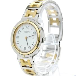 Hermès-Hermes Clipper Gold Plated Steel Men's Watch-Other