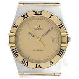 Omega-Omega Constellation 18K Gold Steel Quartz Wristwatch-Other