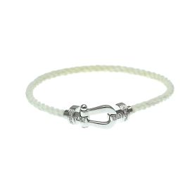 Fred Force 10 Medium Model Half Diamond Bracelet Silvery