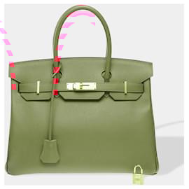 Hermès-HERMES Birkin 30 Bag in Pink Leather - 102598-Pink