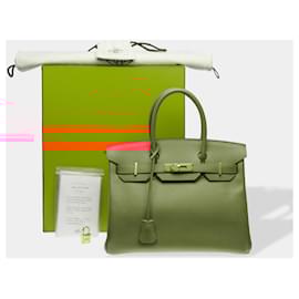 Hermès-HERMES Birkin 30 Bag in Pink Leather - 102598-Pink