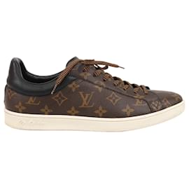 Louis Vuitton-Louis Vuitton Monogram Canvas Luxembourg Low Top Sneakers, Size 42.5 EU-Brown