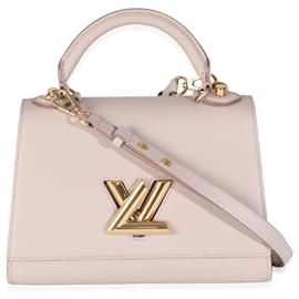 Louis Vuitton-Louis Vuitton Greige Taurillon Twist One Handle PM-Brown,Beige