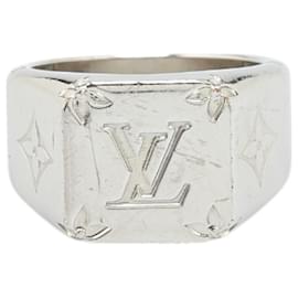 Louis Vuitton-Louis Vuitton Monogram Signet Ring M62487-Silvery,Metallic