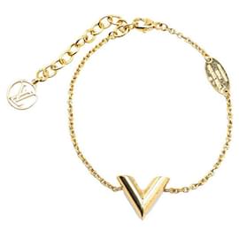 Louis Vuitton-Louis Vuitton Essential V Bracelet Gold M61084-Golden,Metallic