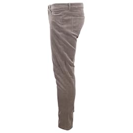 Loro Piana- Loro Piana Mid-Rise Slim-Fit Trousers in Grey Cotton-Grey