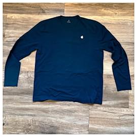 Autre Marque-Apple Retail Employee Limited T-Shirt Blu Large Long Sleeve Unisex TShirt W Log-Blue