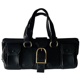 Borsa Céline Doctor's Bag in pelle nera e finiture oro Nero Gold hardware
