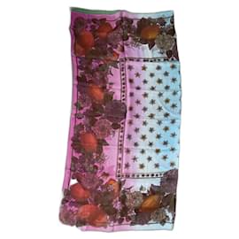 Autre Marque-Printed silk chiffon square-Multiple colors