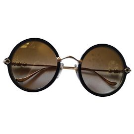 Chrome Hearts Lunettes modèle moist de Chrome Heart Noir Bijouterie dorée