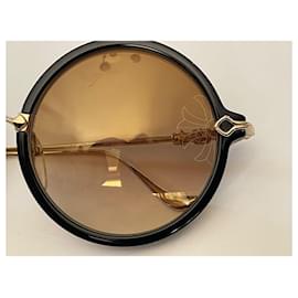 Chrome Hearts-Chrome Heart moist model glasses-Black,Gold hardware