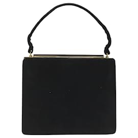 Fendi-FENDI Hand Bag Suede Black Gold Auth KD210-Black,Golden