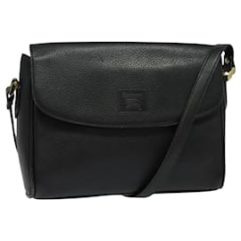 Autre Marque-Burberrys Shoulder Bag Leather Black Auth BA489-Black