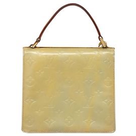 LOUIS VUITTON Monogram Vernis Sac à Main Spring Street Gris M91029 LV Auth EC572 Gris