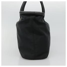 Céline-CELINE Shoulder Bag Nylon Black Gold Auth EC662-Black,Golden
