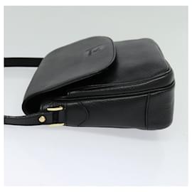 Autre Marque-Burberrys Shoulder Bag Leather Black Gold Auth BA613-Black,Golden