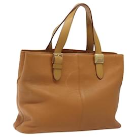 Autre Marque-Burberrys Hand Bag Leather Beige Gold Auth bs23606-Beige,Golden