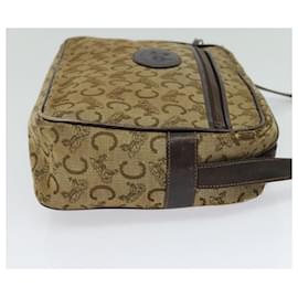 Céline-CELINE C Sulky Shoulder Bag Canvas Beige Auth BA757-Beige