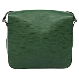 Louis Vuitton-LOUIS VUITTON Epi Cartouchiere MM Shoulder Bag Green M52244 LV Auth hk2184-Green