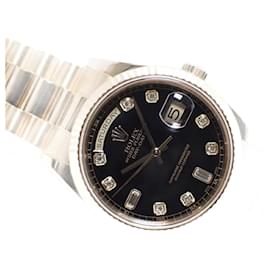 Rolex-ROLEX DAY DATE 36 MM YG black Dial index diamond 118238A Y series Mens-Black