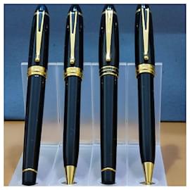 Autre Marque-■SET OF 9 AURORA PENS■-Black,Silvery,Dark red