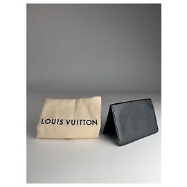 Vintage Louis Vuitton EPI Leather Card Holder Black Black