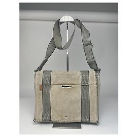 Bolsa de ombro de lona vintage Hermès bege Bege