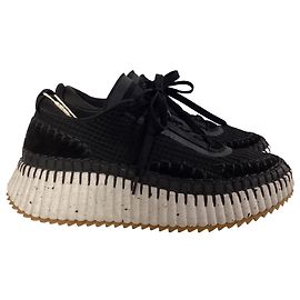 Baskets en maille Chloé Nama en polyester noir Noir