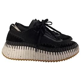 Chloé-Chloé Nama Mesh Sneakers in Black Polyester-Black
