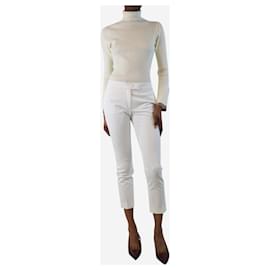 Joseph-White tapered trousers - size UK 6-White
