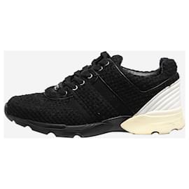 Chanel-Black tweed trainers - size EU 40-Black