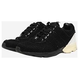 Chanel-Black tweed trainers - size EU 40-Black