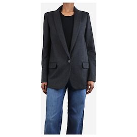 Isabel Marant Etoile Wollblazer mit Karomuster in Anthrazitgrau - Größe UK 8 Grau