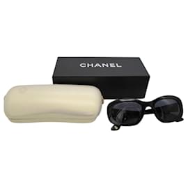 Chanel-Chanel Black Quilted Gold CC Logo 5009 Sunglasses-Black,Golden