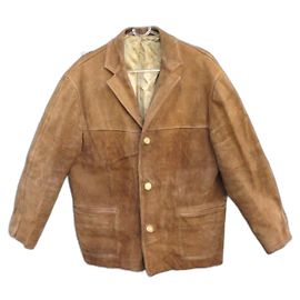 Autre Marque Veste Brummell en daim marron Taille M Marron
